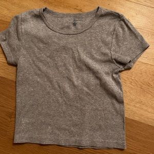 Gray brandy melville baby tee
